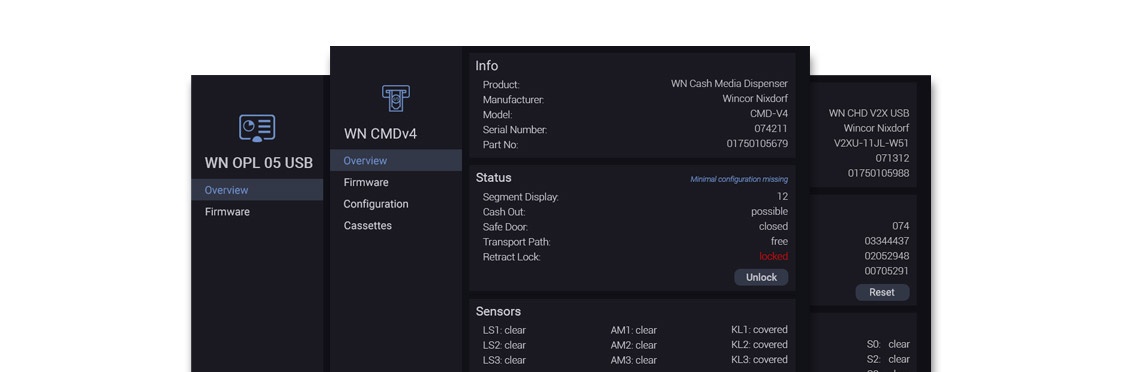 Wincor Nixdorf Multiple Devices Diagnostics Screenshot